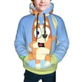thumbnail image 5 of Lsque Bluey Patten Youth Hoodie Sweatshirt Pullover with Kangaroo Pocket Boys and Girls Hoodie Warm Hoodie for Kids, 5 of 8