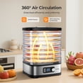 thumbnail image 6 of OSTBA Food Dehydrator Machine, 8-Tray Digital Food Dryer with Timer and Temperature Control, 240W Electric Jerky Maker for Fruit, Vegetable, Meat, Dog Treats, BPA-Free, Includes Mesh Sheets & Fr, 6 of 8