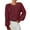 Red, variant on Wdgfv V-Neck Women's Pullover Sweater Women's Casual Comfort Crew Neck Threaded Pullover Sweater Soft Knit Top for Everyday Wear and