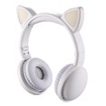 thumbnail image 2 of Gato auriculares LED iluminación ajustable con cancelación de ruido plegable seguro estéreo 5,0 con micrófono para niñas iOS y blanco, 2 of 7