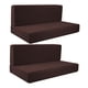 thumbnail image 4 of Fundas de cojín para Camper, fundas de respaldo, banco de repuesto fácil de instalar, 2 piezas marron oscuro, 4 of 8