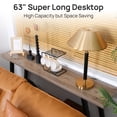 thumbnail image 7 of Walsport 63 Inch Console Table Sofa Table, 2-Tier Sofa Table for Hallway,Entryway,Living Room(Oak), 7 of 7