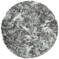 thumbnail image 3 of SAFAVIEH Ocean Trellis Solid Plush Polyester Shag Area Rug, Silver, 4' x 4' Square, 3 of 9