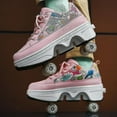 thumbnail image 3 of Chaussures Décontractées Deviennent des Patins à Roulettes en une Seconde. Patins à Roulettes à Double Usage à Quatre Roues, 3 of 5