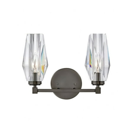 

2 Light Vanity Light in Modern and Glam Style-10.25 inches Tall and 13.75 inches Wide Bailey Street Home 81-Bel-4790306