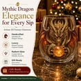 thumbnail image 3 of 2D Mythic Dragon Glass Art Cup | Fantasy Dragon Art Design Glass, Sculpted Dragon Drinkware for Beer Bar Decor Gift(A), 3 of 6