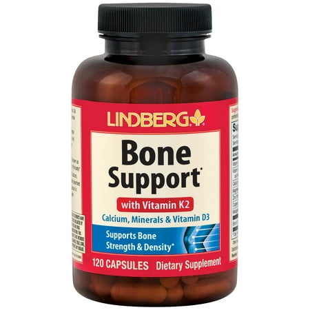 Bone Support with Vitamin K2, 120 Capsules, Supports Bone Strength and Density*, Calcium, Minerals & Vitamin