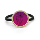 thumbnail image 1 of Cinta para el pelo de metal plateado y tocado de goma Unbranded flor de loto negra, 1 of 3