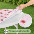 thumbnail image 5 of Pioneer Flower Floral Print Pattern Round Fitted Tablecloth with Elastic Edge,Dining Table Cover Waterproof,Outdoor Round Tablecloth for Camping,Dining,Indoor and Outdoor, 5 of 7