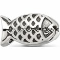 thumbnail image 5 of Sterling Silver Reflections Fish Bead (6.2 X 10.6) Made In India -Jewelry By Sweet Pea, 5 of 8