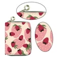 thumbnail image 3 of Bonitos tarjeteros para mujer con diseño de fresa y cremallera alrededor de la cartera delgada de piel sintética MFZFUKR BST3001801-2, 3 of 5
