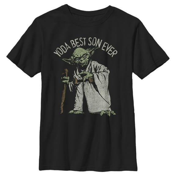 Boy's Star Wars: A New Hope Yoda Best Son Ever Graphic Tee Black X Small