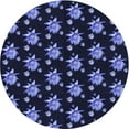 thumbnail image 1 of Ahgly Company Indoor Round Patterned Night Blue Area Rugs, 3' Round, 1 of 6