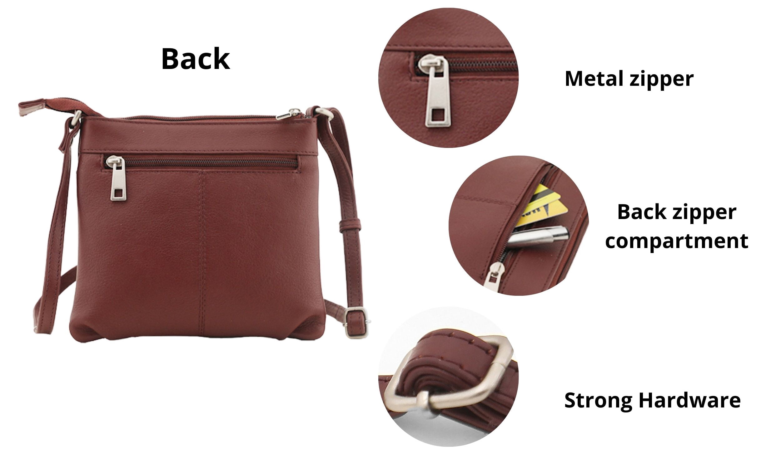 Texan Bull Leather Crossbody Bags For Women-Adjustable Shoulder Strap Women Purses Travel Handbags