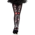 thumbnail image 2 of Music Legs Women's Women's Bone Print & Smiley Face Print Pantyhose 37329-AS SHOWN, 2 of 5