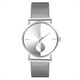 thumbnail image 1 of Reloj de pulsera de cuarzo con esfera de aleación simple para hombre de moda de ocio (blanco plateado), 1 of 3