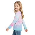 thumbnail image 3 of Abcomgle Girls Long Sleeve T Shirts Size 6-7 Casual Tie Dye Crewneck T Shirts for Girls Winter Basic Top for Girls Cotton Girls Sweatshirts, 3 of 5