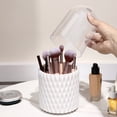 thumbnail image 2 of Porta pinceles de maquillaje [Novedad 2023] [ & ] Organizador giratorio de 360º para pinceles de maquillaje con tapa para tocador y baño, 2 of 8