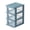 Blue, variant on Tuscom Transparent Desk Drawer Storage Box 3 Layer, Clear Plastic Organizer for Cosmetics Stationery Home Office Dorm Dustproof