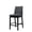 Black and Gray, variant on Benzara Fabric Upholstered Solid Wood Counter Height Chair-Color:Black and Gray
