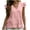 E354-Pink, variant on Ailaofu Women's V Neck Ruffled Sleeve Cotton Linen Vest, Solid Color Casual Summer Top, Lightweight Breathable Shirt