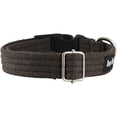 thumbnail image 3 of Cotton Web Adjustable Dog Collar with Locking Device 4 Sizes Brown (Medium: Neck: 14"-19"; Width: 3/4"), 3 of 3