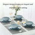 thumbnail image 5 of Onader 12 Piece Dinnerware Sets, Plates and Bowls Dish Set for 4, Irregular Handmade Dinner Ware Dishware for Kitchen Dinning, Microwave & Dishwasher Safe - Smoky Blue, 5 of 7