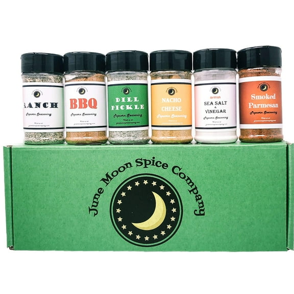 June Moon Spice Company's Popcorn Seasoning Variety 6 Pack | 3.5 fl. oz. Shakers