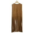 thumbnail image 4 of Male Hippie Suede Fringe Bohemian Music Festival 60s Western Vest, 4 of 8