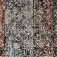 thumbnail image 6 of 7' X 10' Gray Black And Red Abstract Distressed Area Rug With Fringe, 6 of 10