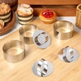 thumbnail image 5 of 8 sets Anillos de pastel redondo moldes de pastel de pastel de acero inoxidable anillos de mousse con empujadores para hornear, 5 of 5