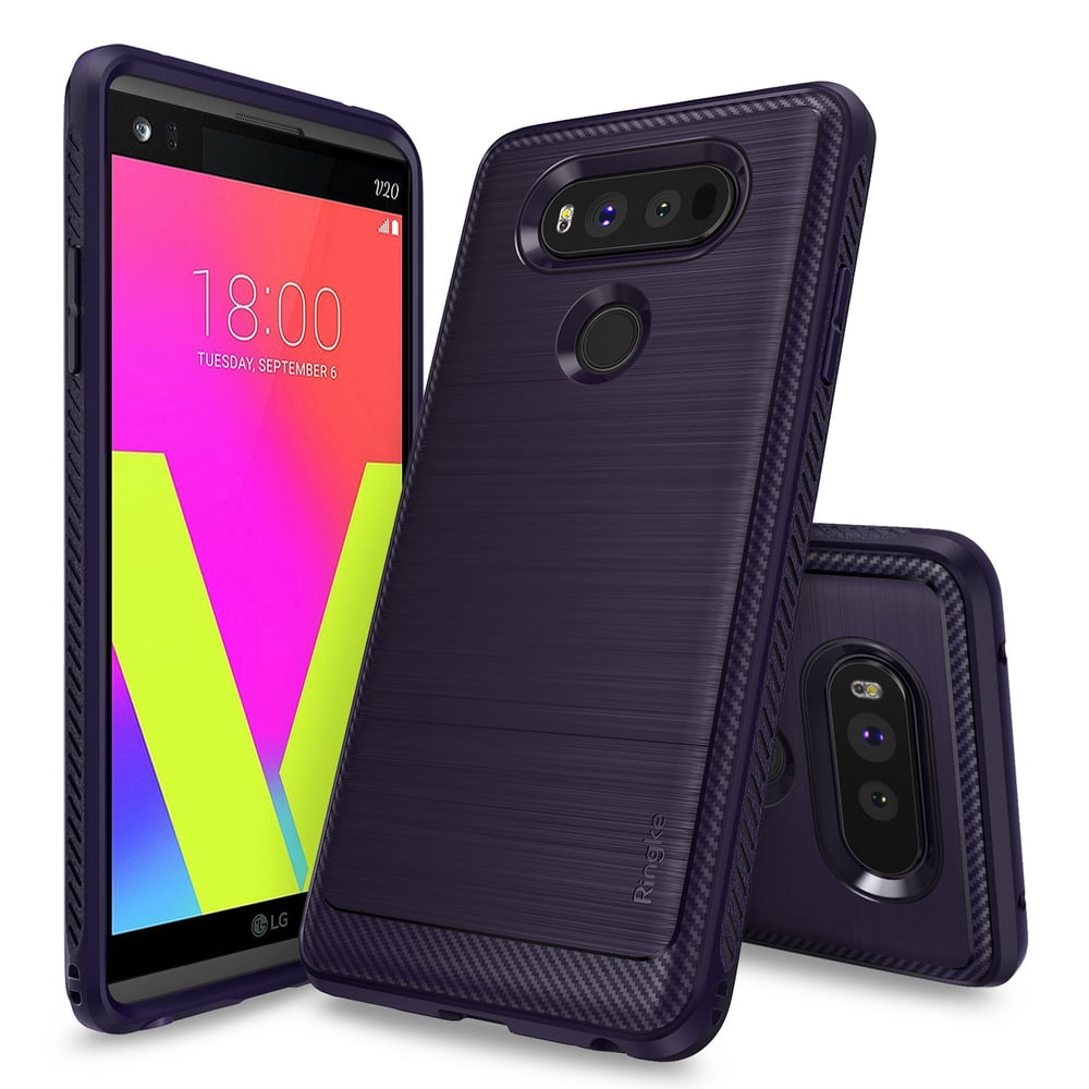 LG V20 Case Ringke Onyx Brushed Metal Design Flexible Slim 