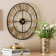 thumbnail image 3 of Baxton Studio Auden Modern Industrial Two-Tone Black and Gold Metal Wall Clock, 3 of 4