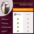 thumbnail image 3 of Best Friend Services Ottilie Paws Pet Urn-SML, Pewter/Horz Brass Paws, 3 of 4