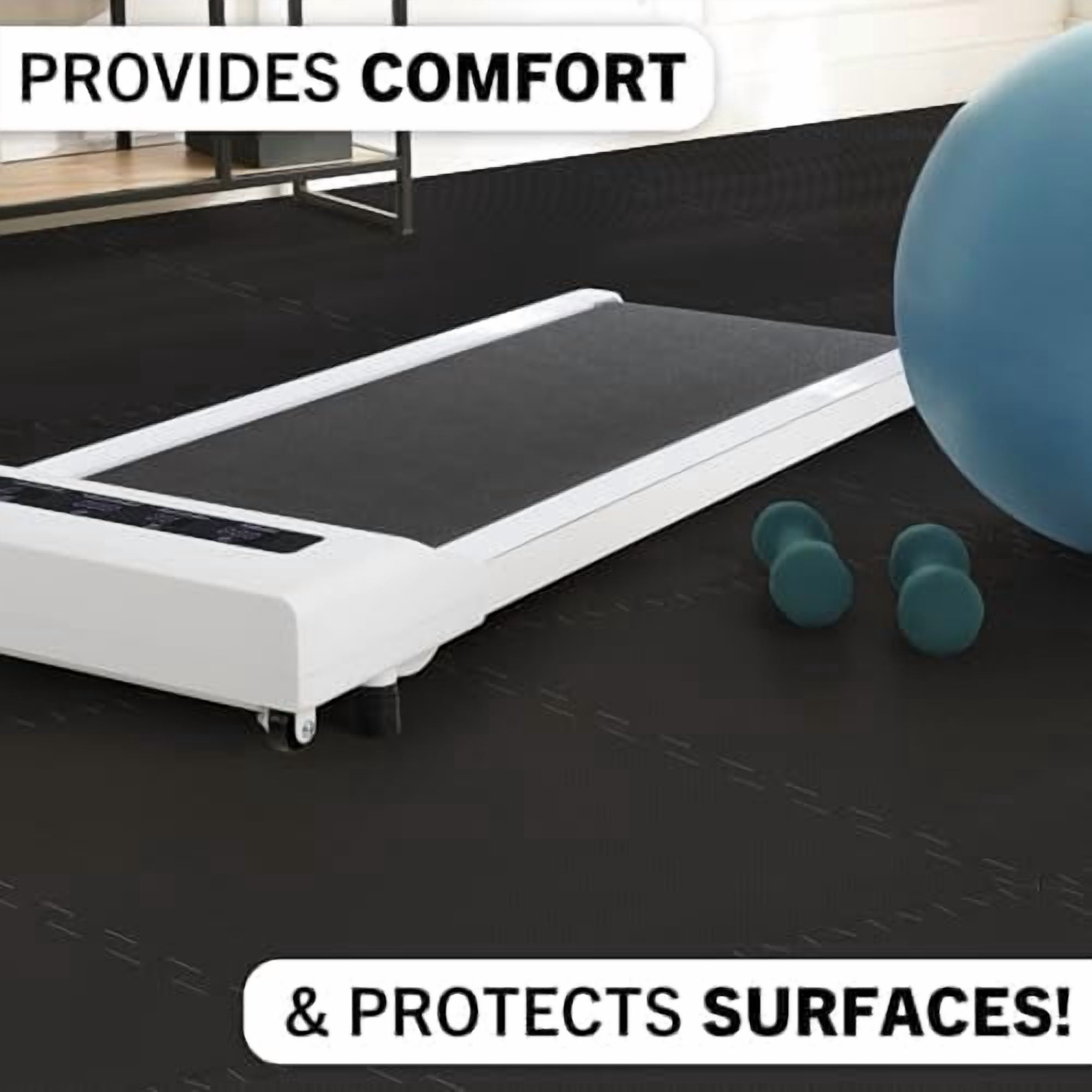 EVA Foam Mat Tiles 8-Pack - 32 SQ FT of Interlocking Padding for Garage, Playroom, or Gym Flooring - Exercise Mat or Baby Playmat by  (Black)