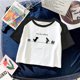 thumbnail image 3 of Nuevas camisetas de manga corta sexis de estilo Harajuku para mujer, camisetas ajustadas con corte entallado, camisetas con estampado de dinosaurios de dibujos animados Kawaii, 3 of 5