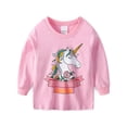 thumbnail image 4 of WIBACKER 2-7T Toddlr and Little Girls' Long Sleeve Top and Pants Snug Fit 100% Cotton 2 Piece Pajama Set - Unicorn, 4 of 5