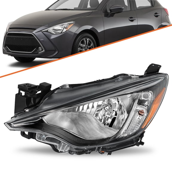 For 2016-2019 Toyota Yaris Yaris iA Sedan Headlight Headlamp Halogen Driver Left