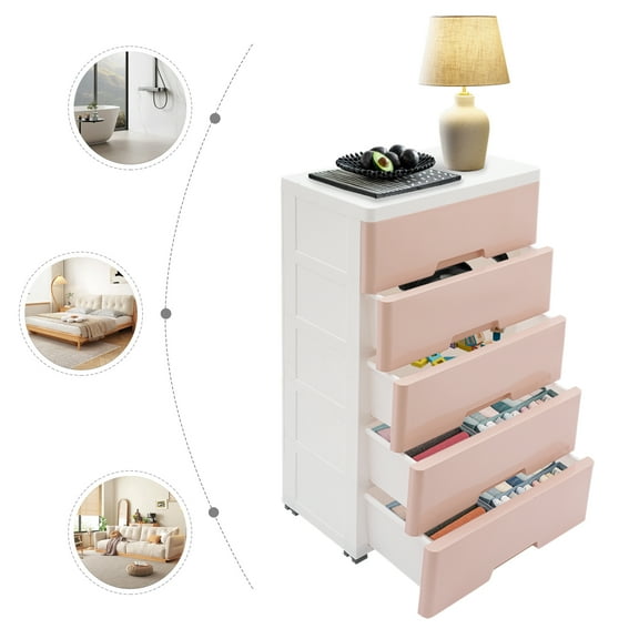 Plastic Drawers Dresser Storage Cabinet with Drawers Closet Drawers Tall Dresser Organizer for Bedrooms