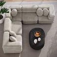 thumbnail image 4 of Modway Jubilee 5-Piece Modular Performance Velvet Sectional Sofa in Almond, 4 of 10