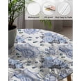thumbnail image 5 of Summer Ocean Sea Shell Flower Fitted Round Tablecloths Elastic Edged Table Covers 36"-44",Seamless Conch Nautilus on White Waterproof Dining Room Kitchen Table Cloth for Holiday Party Tables Decor, 5 of 8