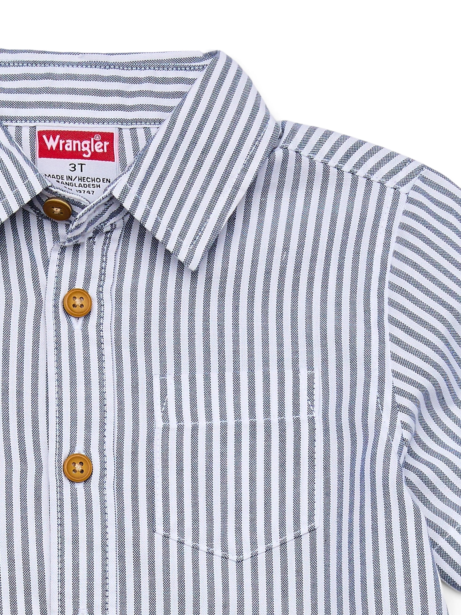 Wrangler Toddler Boy Short Sleeve Button-Up Shirt w/ Pants, Sizes 2T-4T