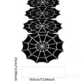 thumbnail image 3 of OutmaxHome Halloween Black Base White Line Spider Web Table Runner, 13x72 Inch Irregular Edge Table Runner, for Holiday Party, Dining Table, Home Gathering, Farmhouse, 3 of 6