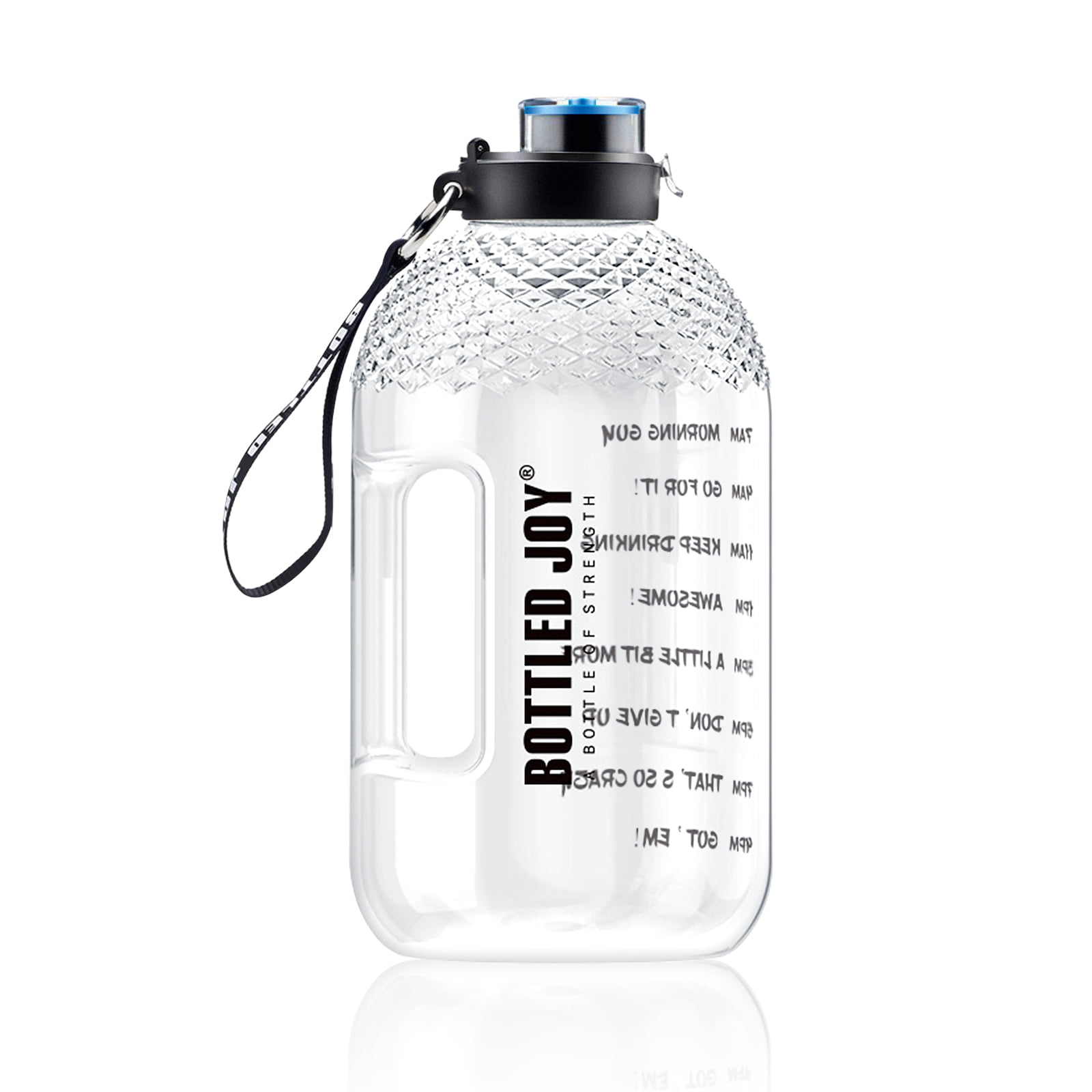 JIMACRO Botella de agua BOTTLED JOY de 1,5 litros con marcas de tiempo y  reutilizable, botella de agua Dundun a prueba de fugas de 50 onzas sin BPA