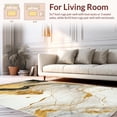 thumbnail image 2 of ODIKA 5'x7' Machine Washable Non-Slip Area Rug, Contemporary Marbled Vein Abstract High Traffic Rug, Gold, 130327, 2 of 7