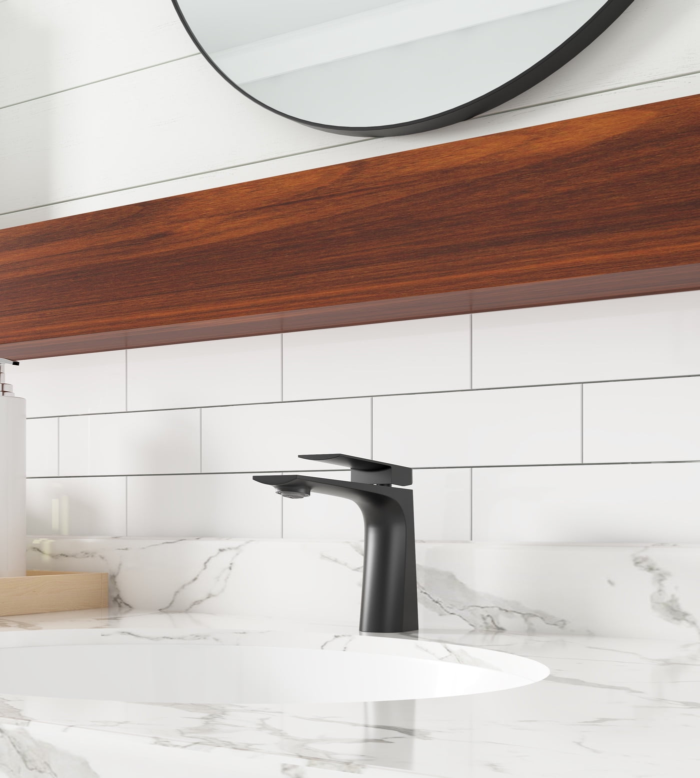 YZZY Black Single Handle Vessel Sink Faucet Hot and Cold Water Mixer Brass Body Single Hole Bathroom Sink Faucet