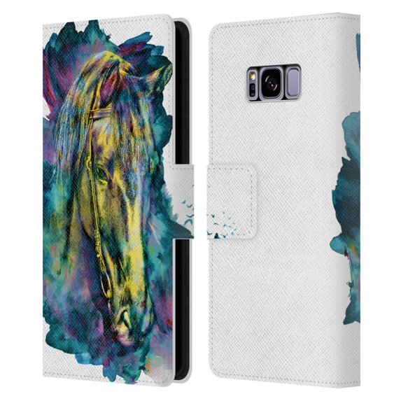 Head Case Designs Officially Licensed Riza Peker Animals Horse Leather Book Wallet Case Cover Compatible with Samsung Galaxy S8