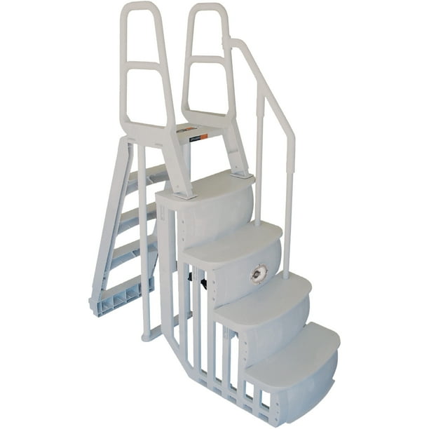 Main Access 200100T Above Ground Swimming Pool Step Ladder System w/ LED Light - Walmart.com