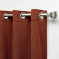 thumbnail image 3 of Nicole Miller New York Sawyer Cotton Blend Grommet Top Light Filtering Curtain Panels, 52"x84", Brick Red, Set of 2, 3 of 7
