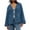 Blue, variant on Efsteb Womens Versatile Long Sleeve Casual Stylish Denim Jacket Soft Hoodless Trendy Outwear Pocket Shirt Coat Black S